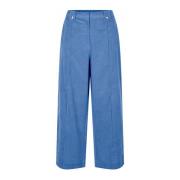 Wijde Corduroy Broek Federal Blue Masai , Blue , Dames