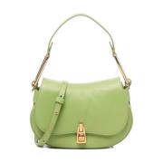 Groene leren handtas met draaisluiting Coccinelle , Green , Dames