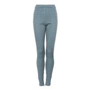 Geruite elegante broek met ritsen Pinko , Blue , Dames