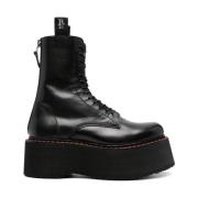 Zwarte Stackboot Stijlvolle Laars R13 , Black , Dames