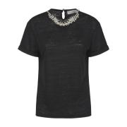 Zwarte Crush Embellished Tee Shirt Zimmermann , Black , Dames