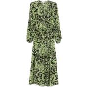 Bloemen Luipaardprint Groene Jurk Diane Von Furstenberg , Multicolor ,...