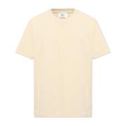 T-shirt met logo Ami Paris , Beige , Heren