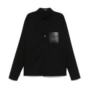 Zwarte Knoopshirt Klassieke Stijl Balmain , Black , Heren