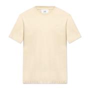 T-shirt met logo Ami Paris , Beige , Heren