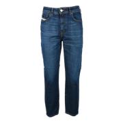 Klassieke Denim Jeans met Elastaanmix Diesel , Blue , Dames