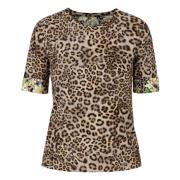 T-shirt met luipaardprint en nauwsluitend Marc Cain , Brown , Dames