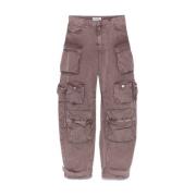 Cargo Zak Tabaksbruine Jeans The Attico , Brown , Dames