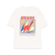 Witte Crew Neck T-shirt Rhude , White , Heren