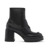 Elegante Loafer met Ronde Neus en Slankende Hak Casadei , Black , Dame...