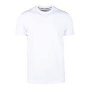 Katoen Elastaan T-shirt Bikkembergs , White , Heren