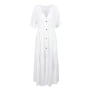 Elegante Katoenen Jurk Fabiana Filippi , White , Dames