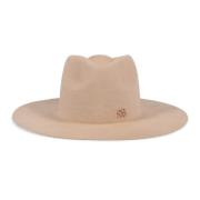 Wollen Fedora Hoed met Logo Ruslan Baginskiy , Beige , Dames