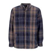 Sherpa Gevoerde Flanellen Shirt Zwart Vans , Blue , Heren