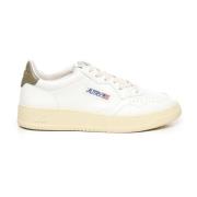 Witte Groene Leren Sneakers Autry , White , Heren