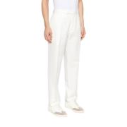 Witte broek met knopen en zakken Ermenegildo Zegna , White , Heren