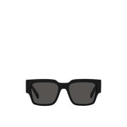 Geometrisch Design Zonnebril - Zwart Dolce & Gabbana , Black , Unisex