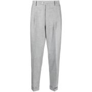 Grijze Broek Elegante Stijl Brunello Cucinelli , Gray , Heren