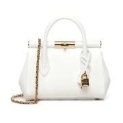 Witte Marlene Leren Tas Dolce & Gabbana , White , Dames