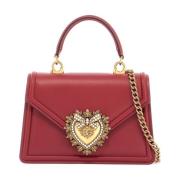 Rode klaproos lederen crossbody tas hart motief Dolce & Gabbana , Red ...