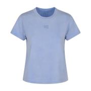 Essentiële Logo T-shirts Alexander Wang , Blue , Dames