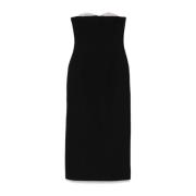 Zwarte Zijden Jurk Elegante Stijl The New Arrivals Ilkyaz Ozel , Black...