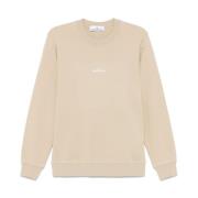 Beige Ribbed Crew Neck Sweater Stone Island , Beige , Heren