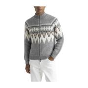 Gebreide kleding van alpaca- en katoengaren Peserico , Gray , Heren