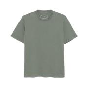 Groene Crew Neck T-shirt Fedeli , Green , Heren