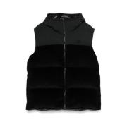 Zwart Gewatteerd Ganzendons Gilet Moncler , Black , Heren