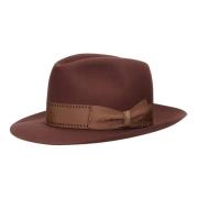 Klassieke Fedora Hat Cut 7 Borsalino , Brown , Heren