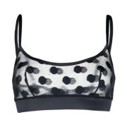 Zwarte doorschijnende kanten beha met polkadots Eres , Black , Dames