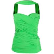 Groene Gedrapeerde Jersey Top Balenciaga , Green , Dames