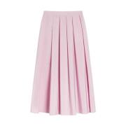 Geplooide A-lijn rok met zakken Max Mara Weekend , Pink , Dames