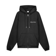 Zip Hoodie Chrome Flower Black Filling Pieces , Black , Unisex