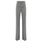 Lichtgrijze Wol Soraga Broek Max Mara Studio , Gray , Dames