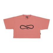 Vrouw Logo Croptop Tee Klei Propaganda , Pink , Dames