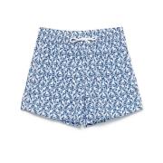 Navy Blue Beachwear Trekkoord Shorts Fedeli , Blue , Heren