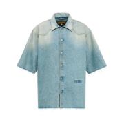 Blauwe Denim Western Shirt MM6 Maison Margiela , Blue , Heren