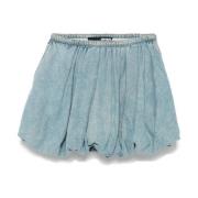 Blauwe Geplooide Rok Met Ritssluiting Rotate Birger Christensen , Blue...