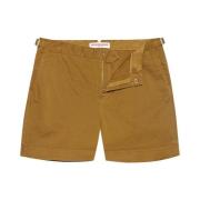 Gouden Khaki Stretch Katoenen Shorts Orlebar Brown , Brown , Heren