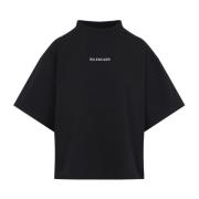 Zwart T-shirt Dameskleding Balenciaga , Black , Dames