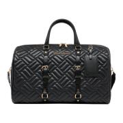 Gestikte Weekender Tas Carlo Colucci , Black , Unisex