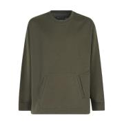 Katoenen Logo Sweatshirt Y-3 , Green , Heren