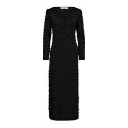 Zwarte Pompomcc Jurk met V-Hals Co'Couture , Black , Dames