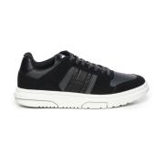 Zwarte Suède Sneakers met Rubberen Zool Tommy Hilfiger , Black , Heren