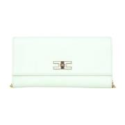 Mintgroene Clutch Tas met Ketting Elisabetta Franchi , Green , Dames