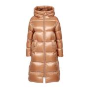 Silk-touch Waterproof Down Jacket Herno , Brown , Dames