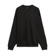 Katoenen Logo Sweatshirt Y-3 , Black , Heren