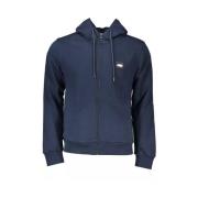 Blauw Katoenen Hoodie voor Mannen Cavalli Class , Blue , Heren